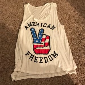 American flag tank top