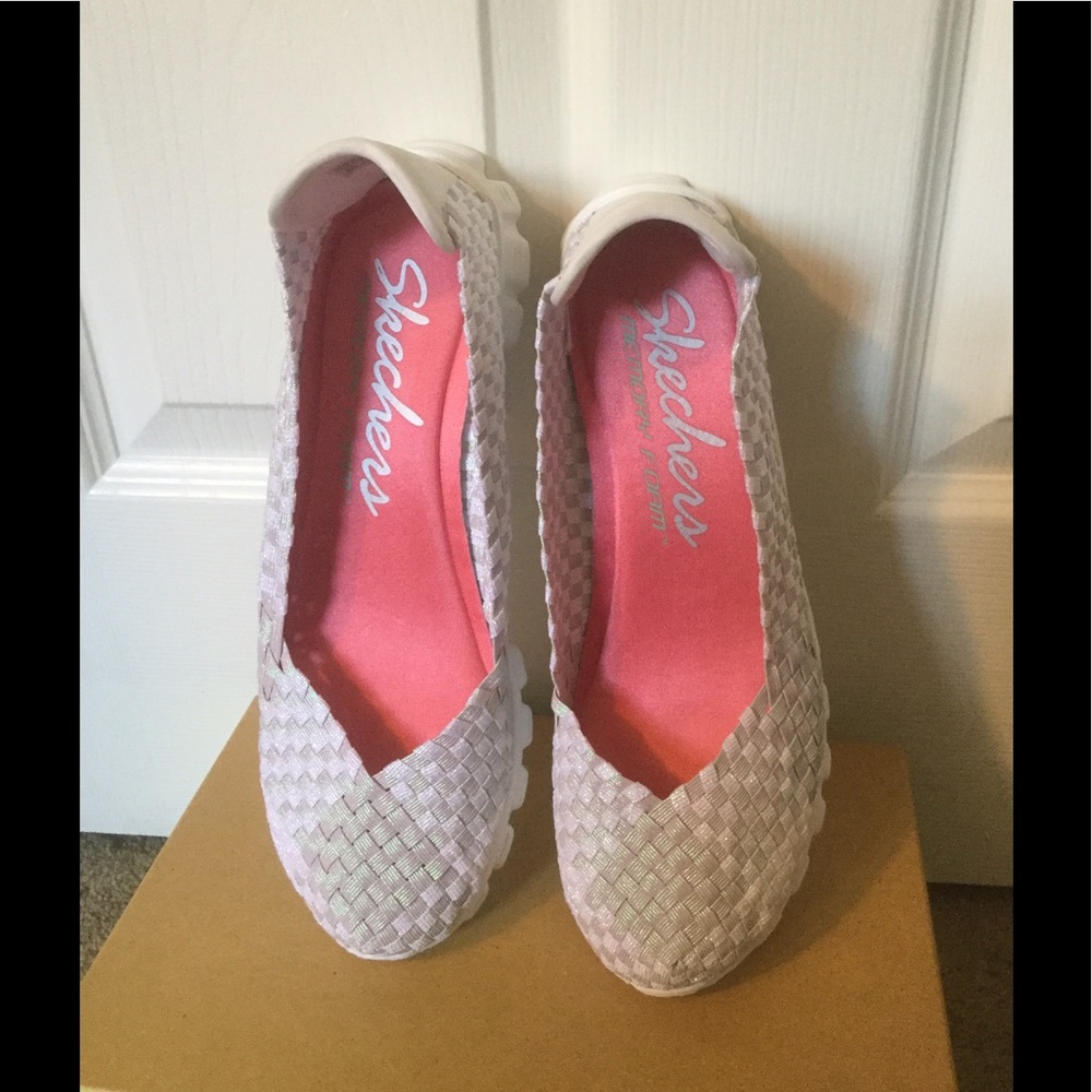 Multi color Skechers slip ons