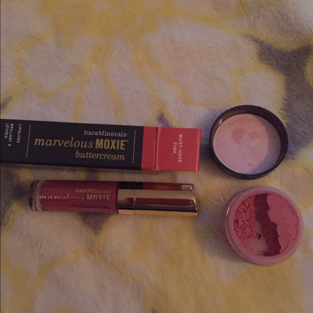 NEW bareMinerals blush & lipgloss