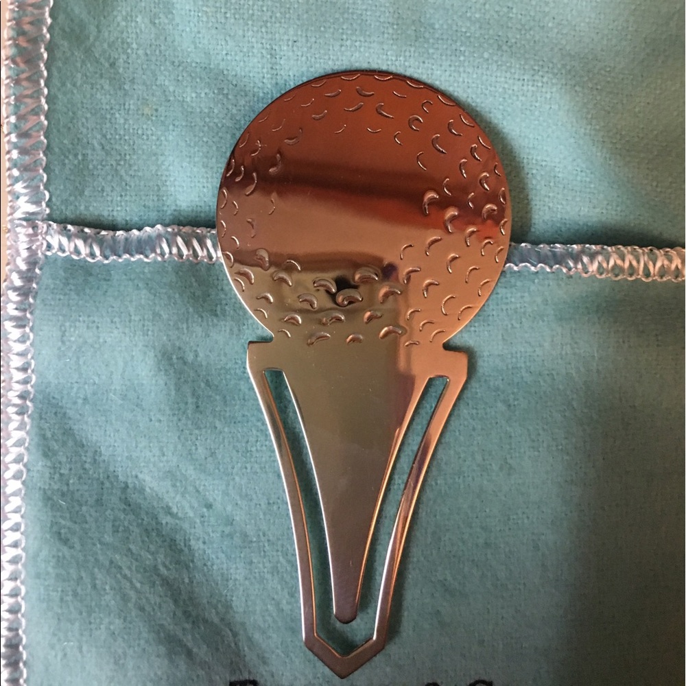Tiffany & Co Sterling Silver Golf Ball Bookmark