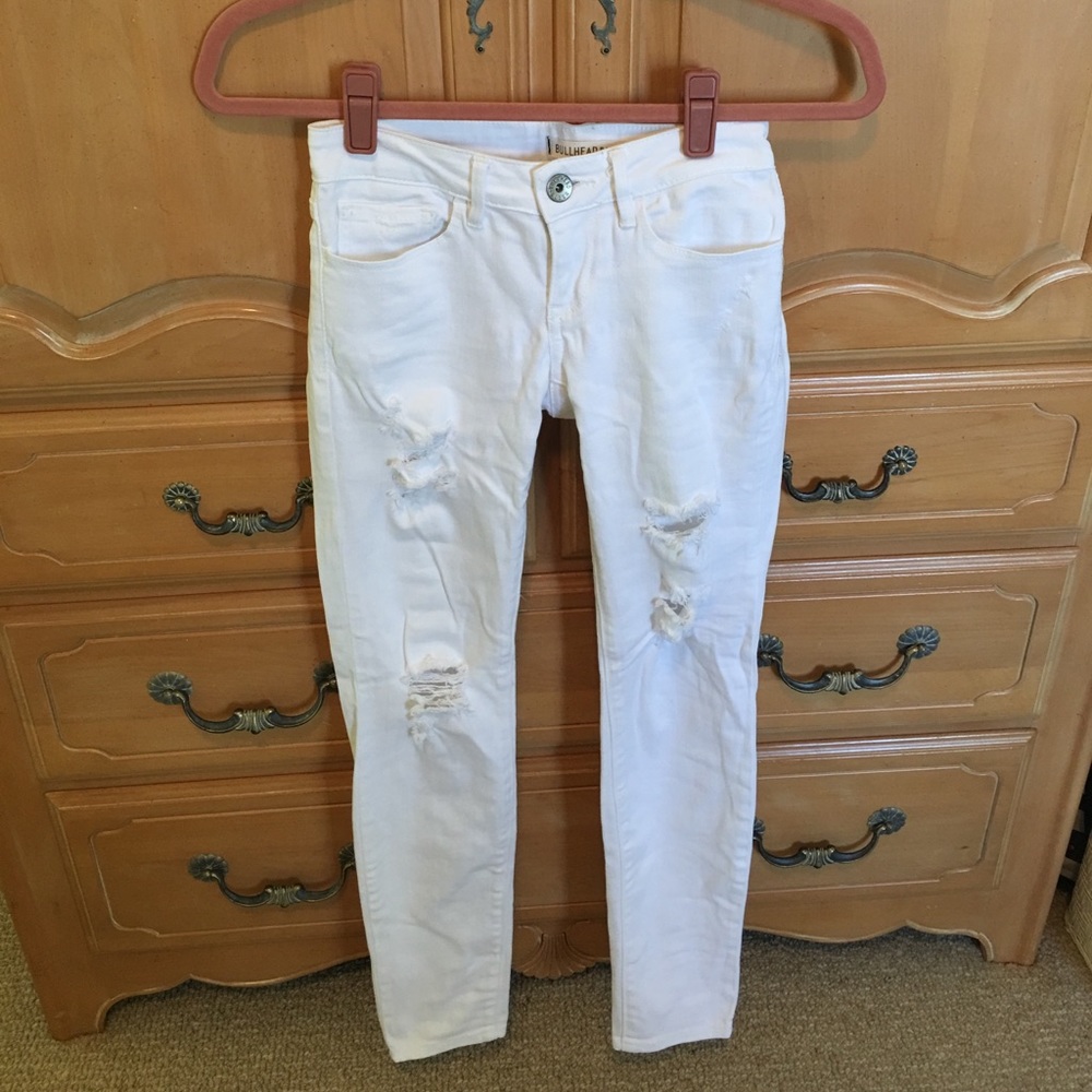 White Ripped Skinny Jeans