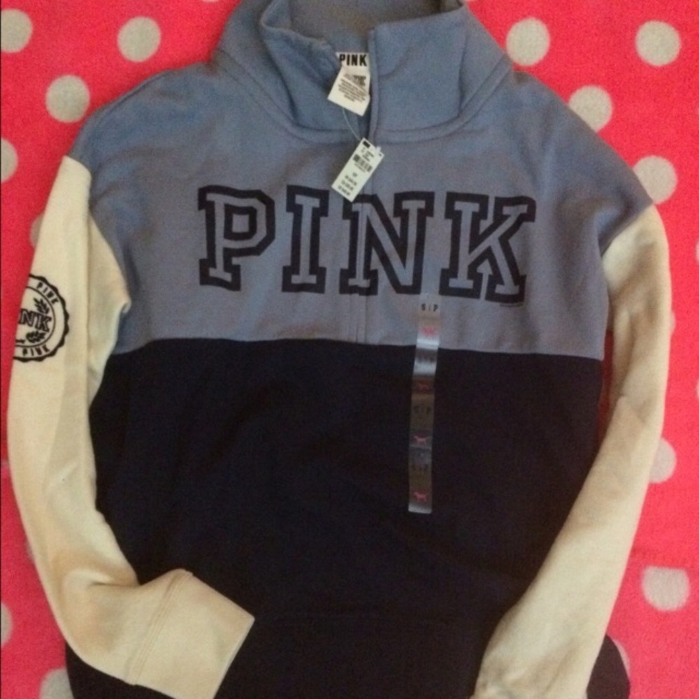 Victoria's Secret Pink half zip pullover, S, NWT