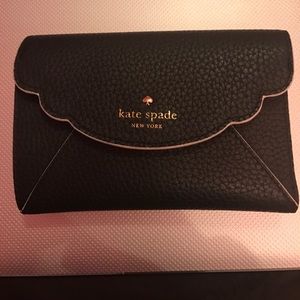 Kate Spade Wallet - Black with Scalloped frame