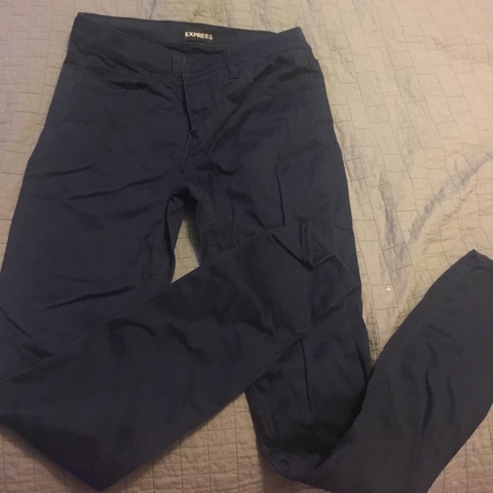 Express mid rise dark blue legging