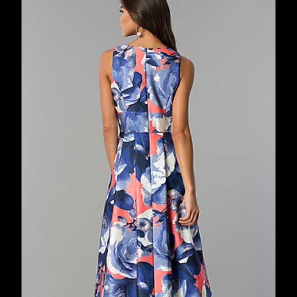 Sangria Coral Reef Hi Lo Fit & Flare Dress, 12 - Picture 3 of 4