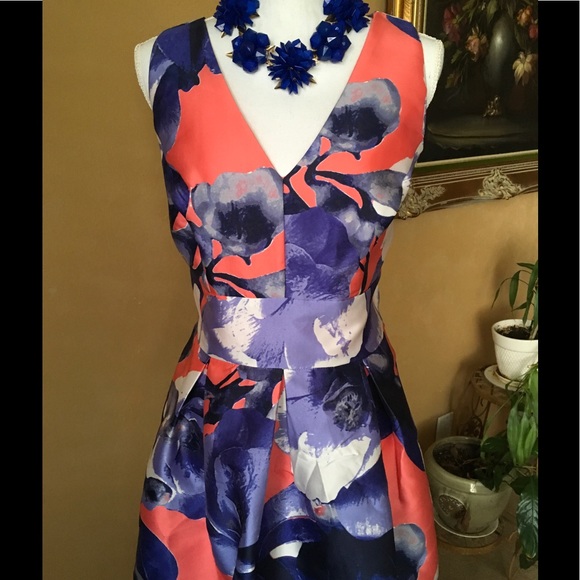 Sangria Coral Reef Hi Lo Fit & Flare Dress, 12 - Picture 4 of 4