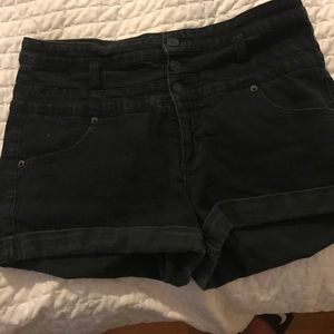 Mission black high waist shorts size 14