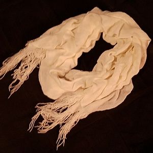 Cream knitted scarf