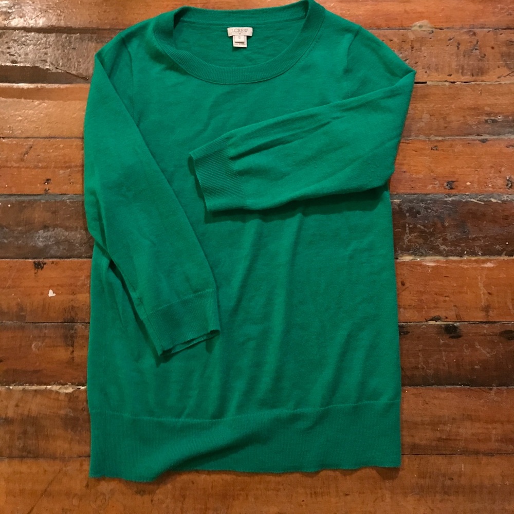 Kelly Green Merino Wool J Crew Tippi Sweater