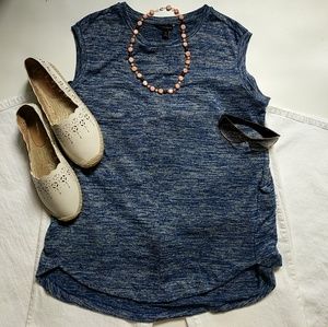 NWT Blue Heathered Pocket Tank