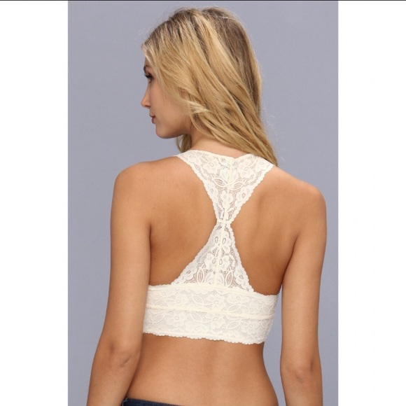 Free People Ivory Lace Crop Bralette - Picture 2 of 4