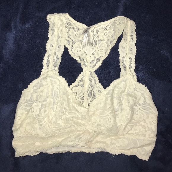 Free People Ivory Lace Crop Bralette - Picture 3 of 4