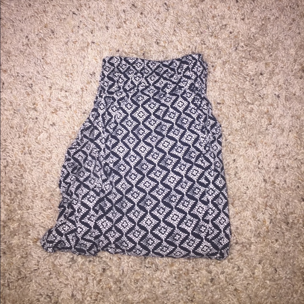 Black and white print boho pants