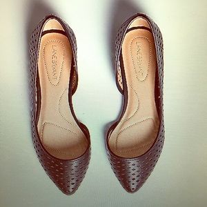 Lane Bryant D'Orsay Cut Out Flats Black 8W