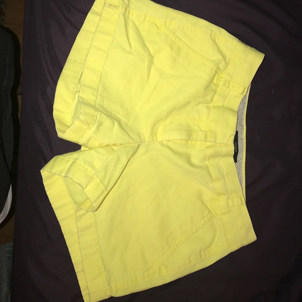 Bright yellow J Crew shorts