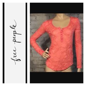 Free People Coral top xs