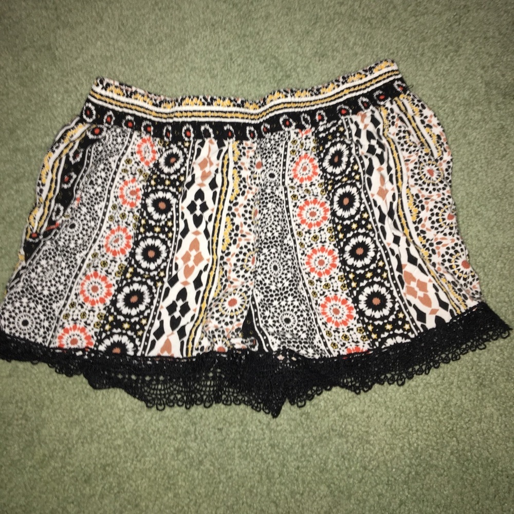 Patterned Casual Shorts