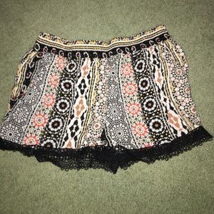 Patterned Casual Shorts