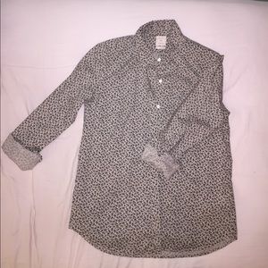 Gap Button-Down, Patterned Blouse, Size Small