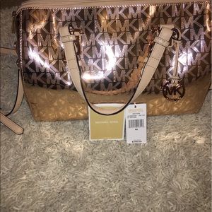 Authentic Michael Kors Grayson purse in Rose Gold