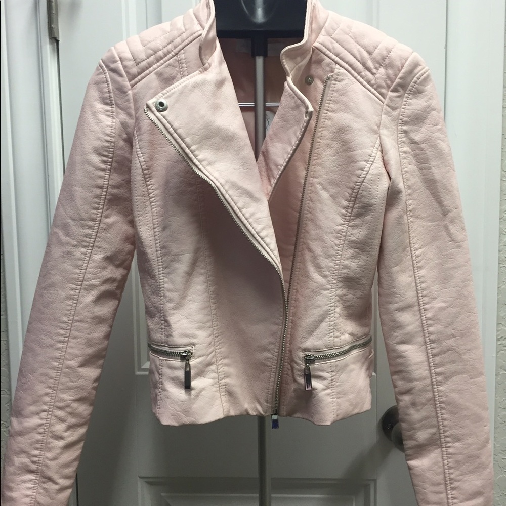 Ny&Co faux leather pink Jacket xs