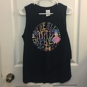 Large Navy Alice in Wonderland Tank