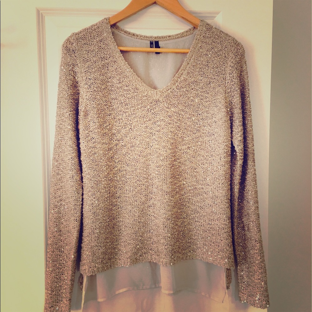 Sequin gold top
