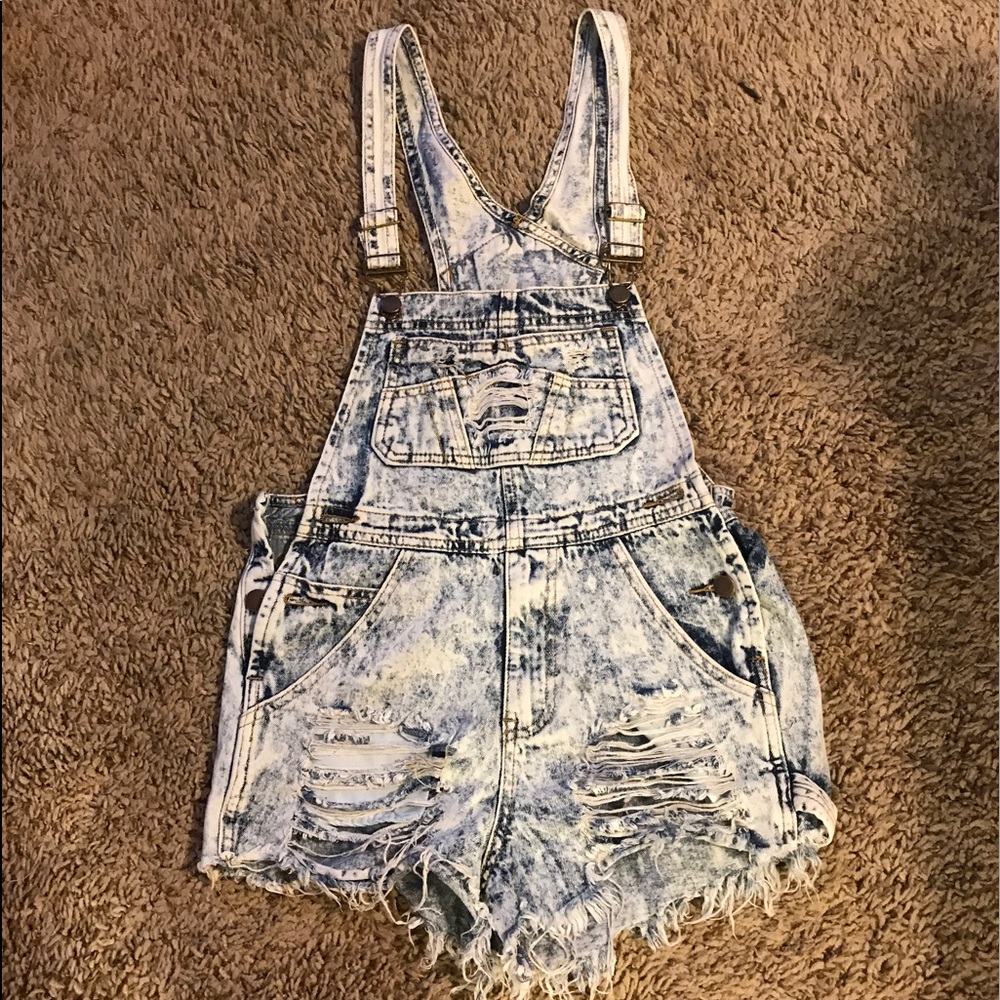 Acid wash overalls