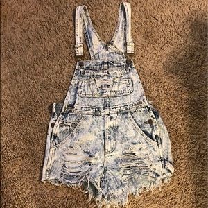 Acid wash overalls