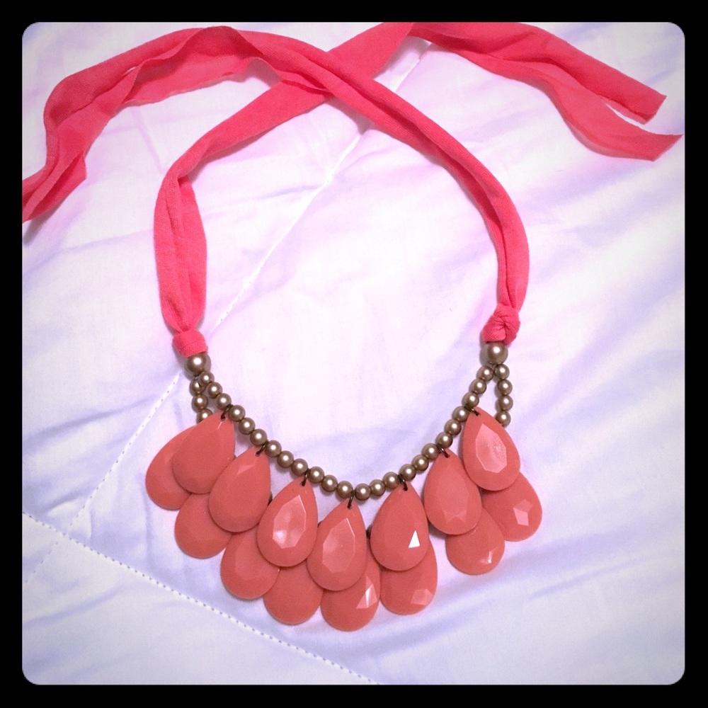 Coral statement necklace