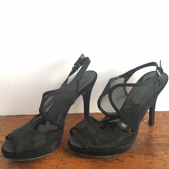 HP🎉 Black Mesh Heels - Picture 2 of 4