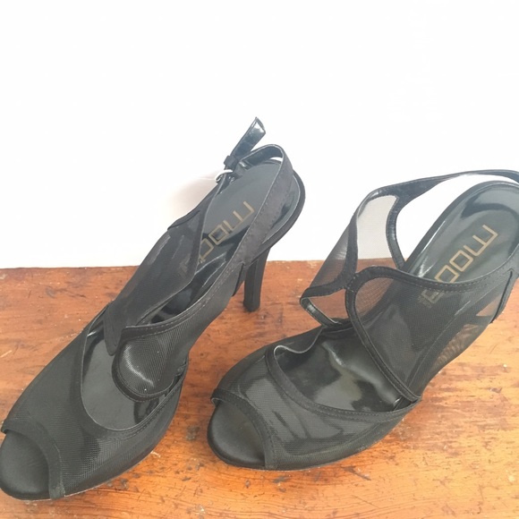 HP🎉 Black Mesh Heels - Picture 3 of 4