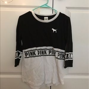 Victoria's Secret PINK black and white top