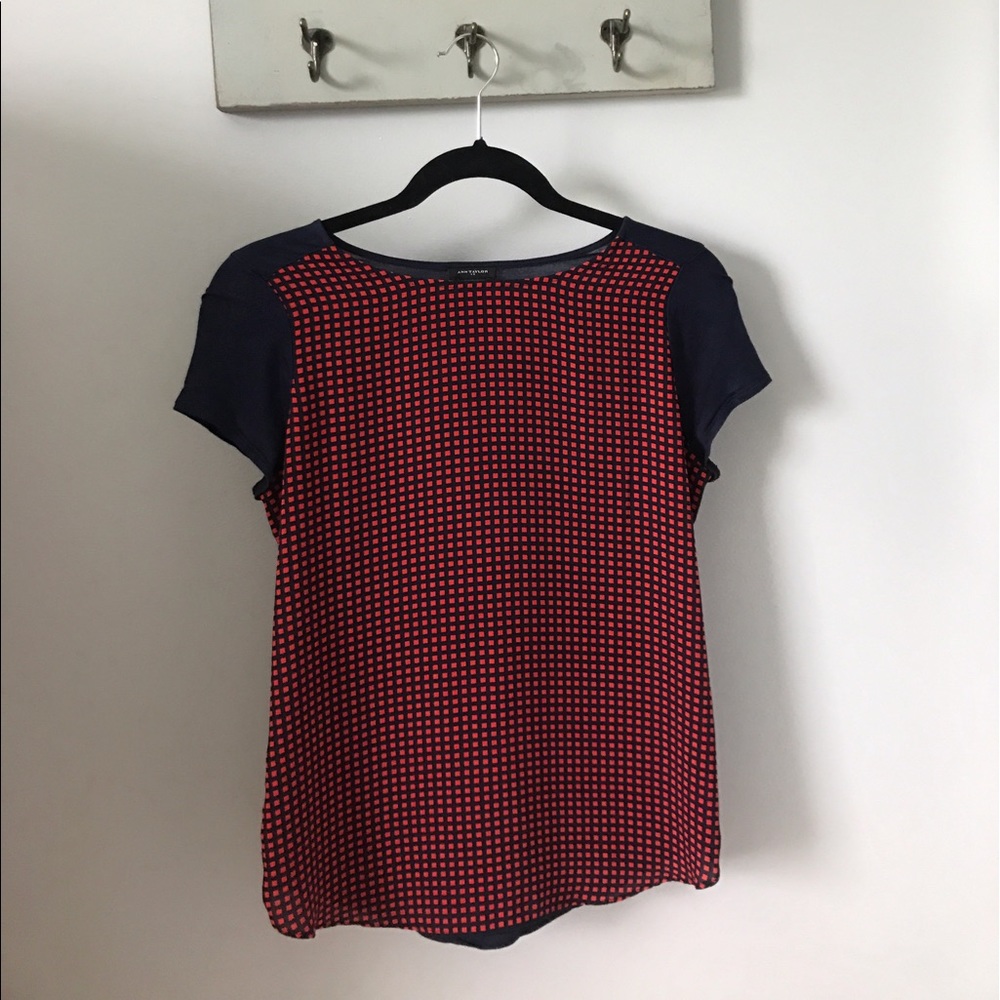 Ann Taylor satin t-shirt