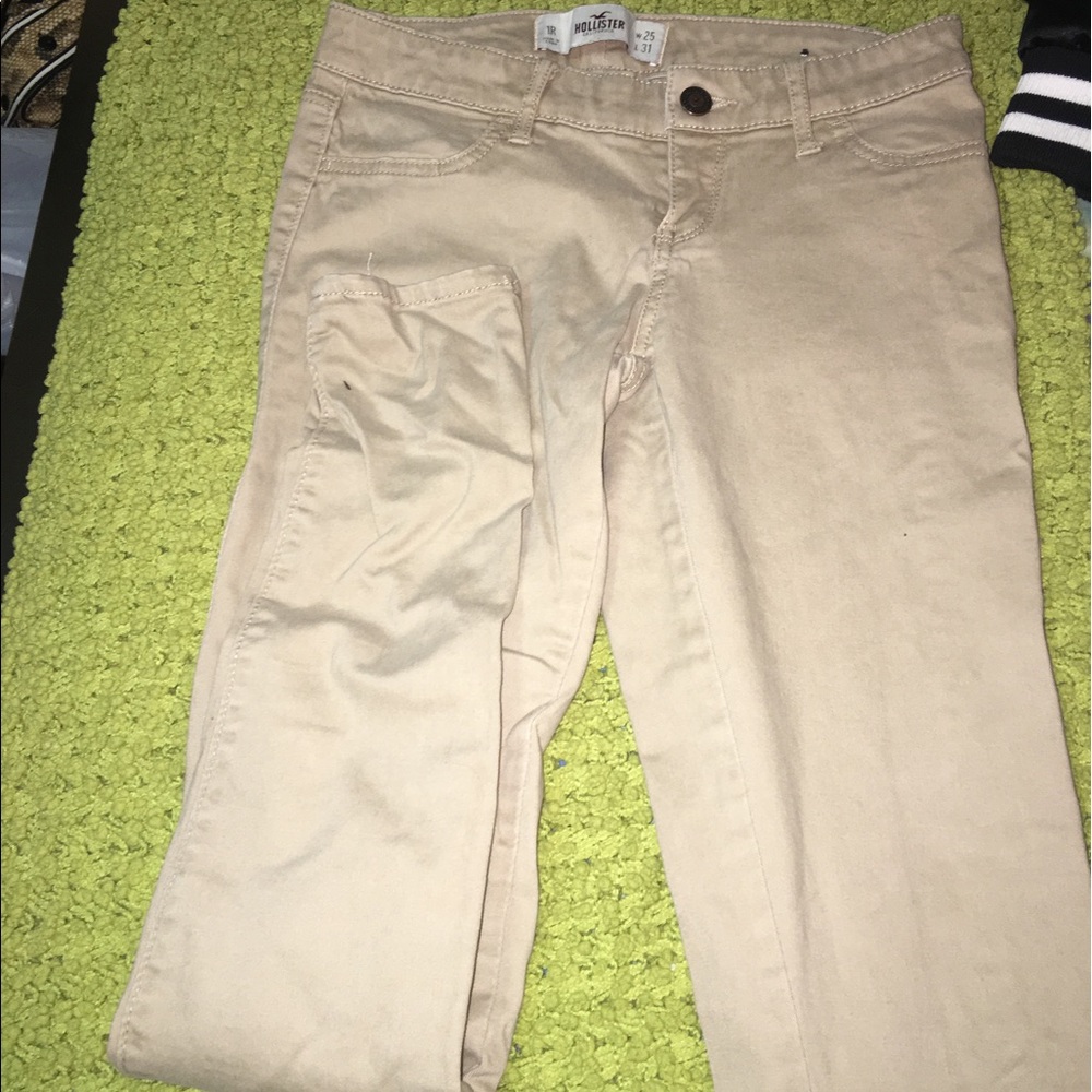 Khaki hollister pants/jeans