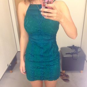 TopShop Strappy Lace Bodycon Dress