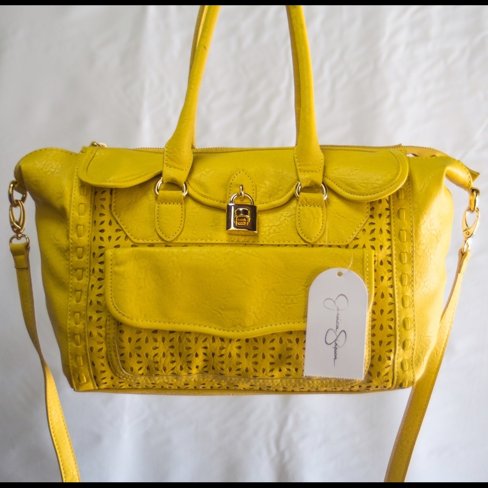 Yellow Jessica Simpson "Madison" Satchel JS5521