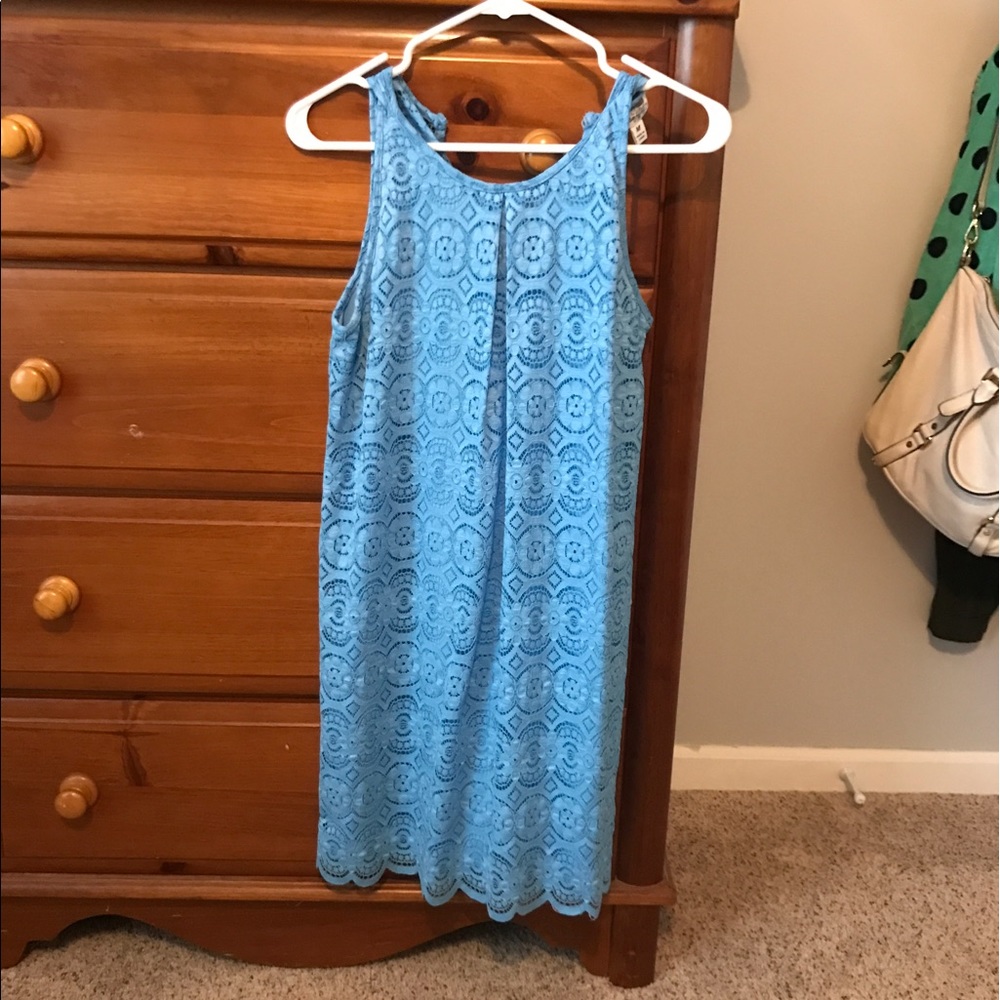 Blue lace dress