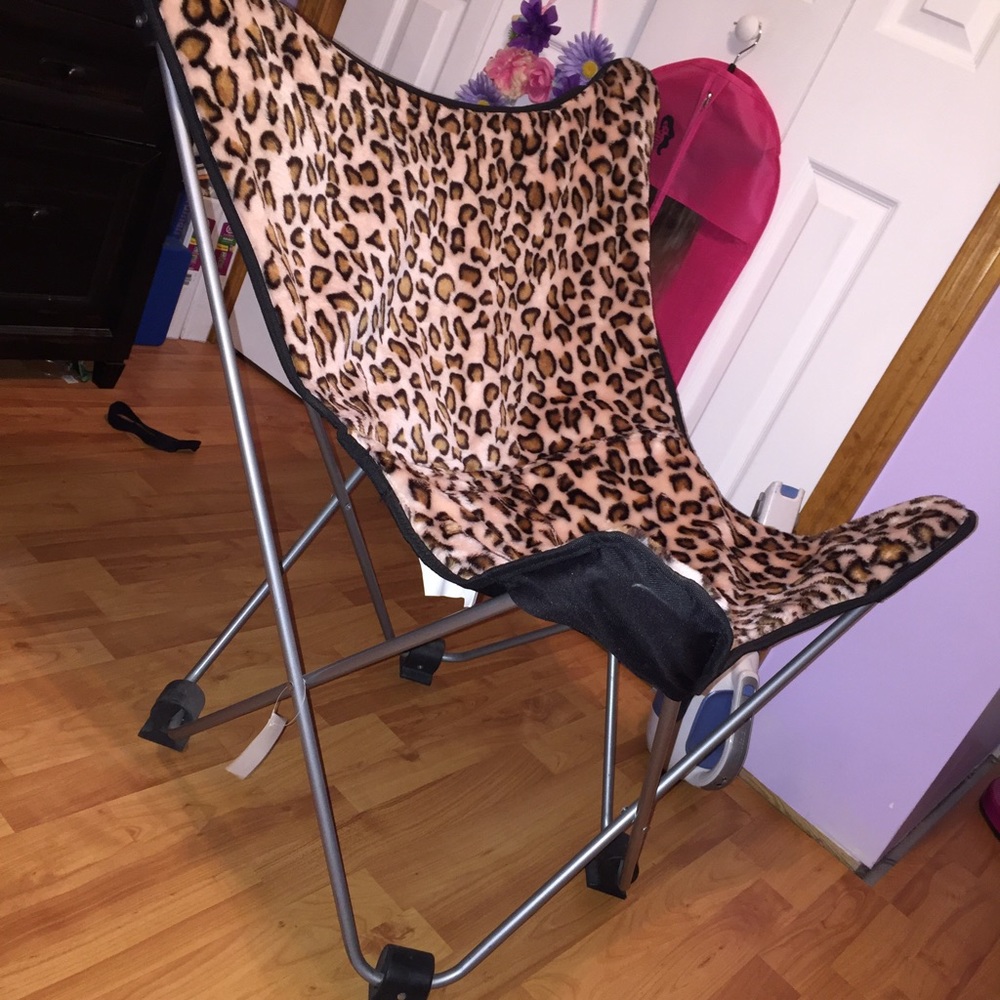 Leopard skin print chair