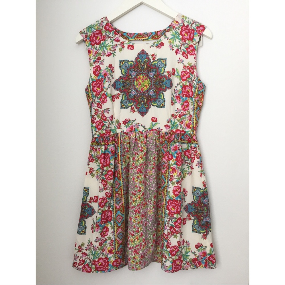 Floral Scarf Print Dress