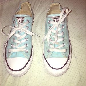 Mint blue converse