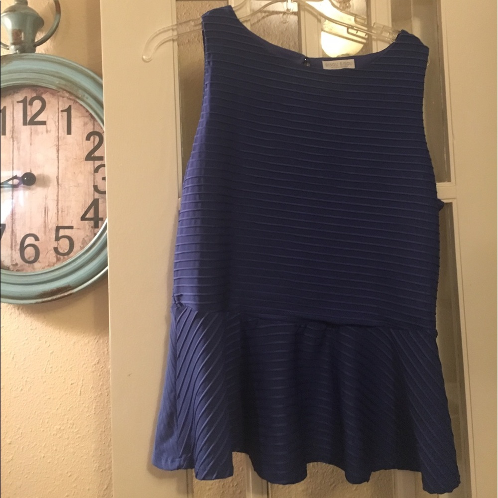 Royal Blue Peplum Blouse