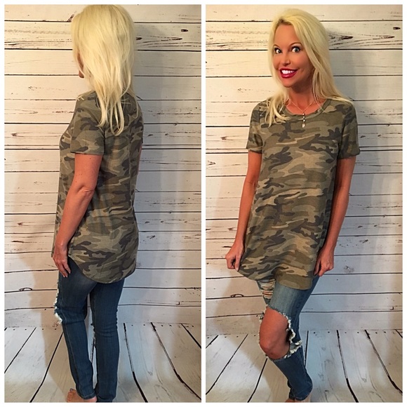 LAST 2 French Terry camo top! - Picture 2 of 2