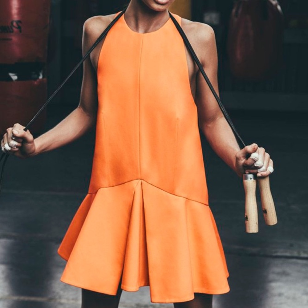 ISO: short orange dress