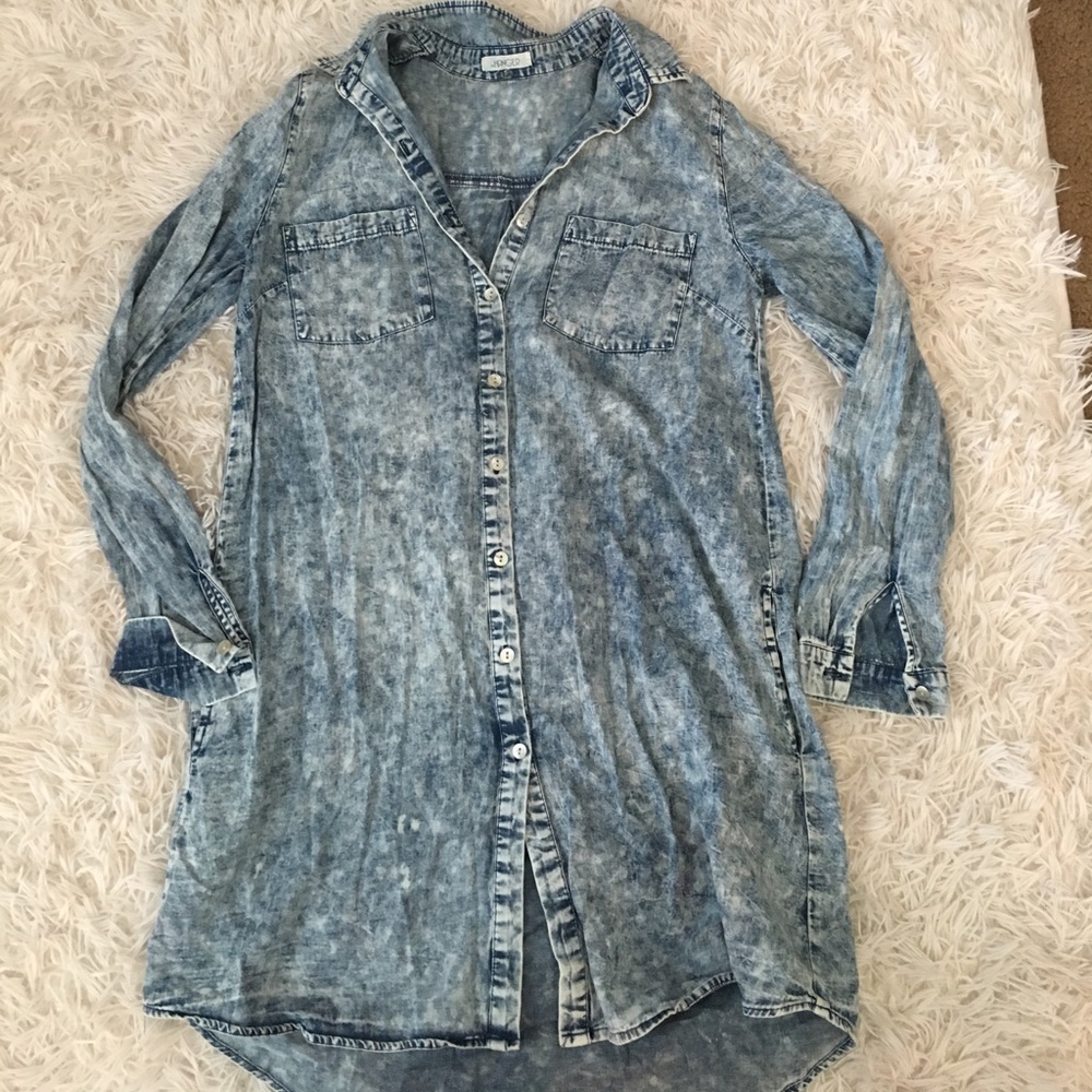 Denim man shirt dress