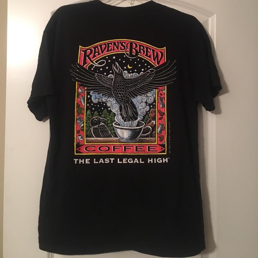 ** SOLD**Raven's brew coffee tshirt