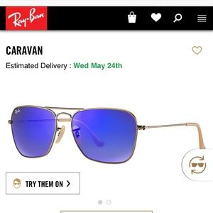 RAY BAN Square frame flash lenses sunglasses