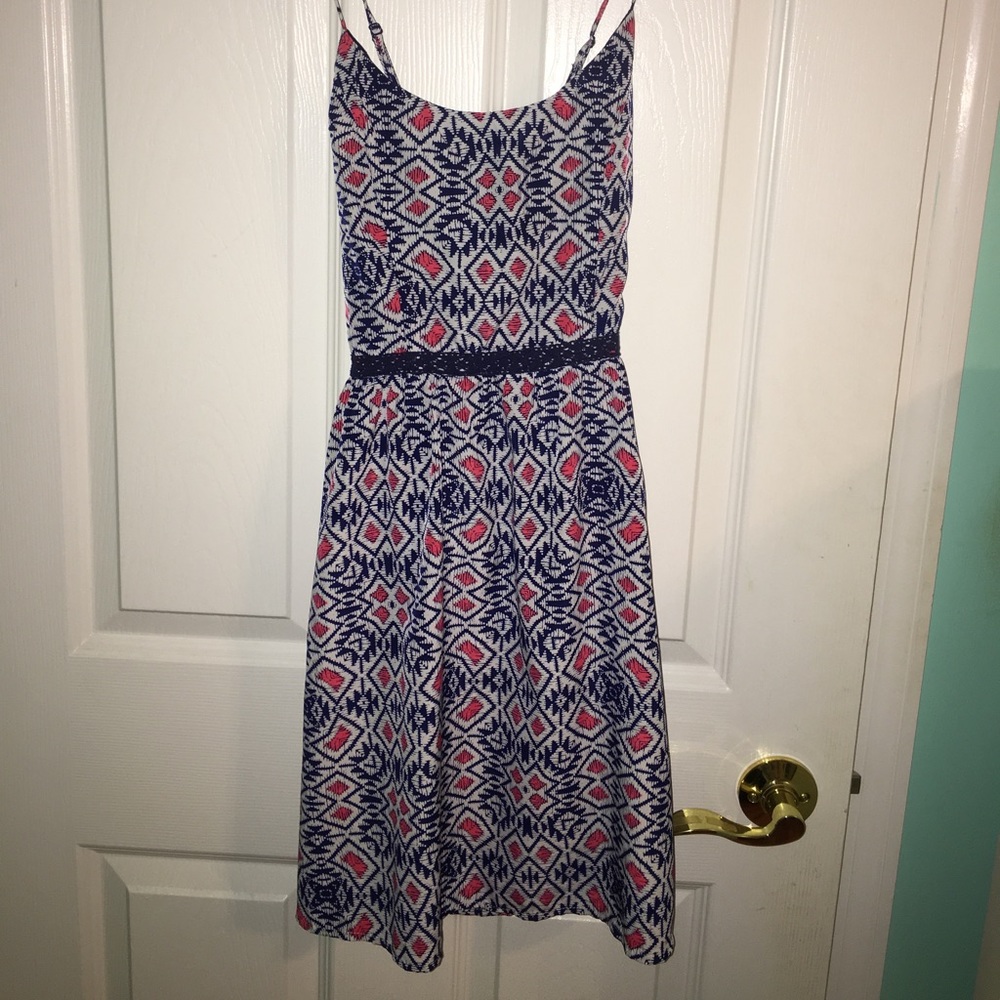 Blue and Red Summer Dress