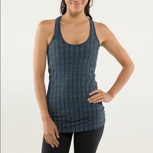 Lululemon Cool Racerback Tank - blue/grey/black