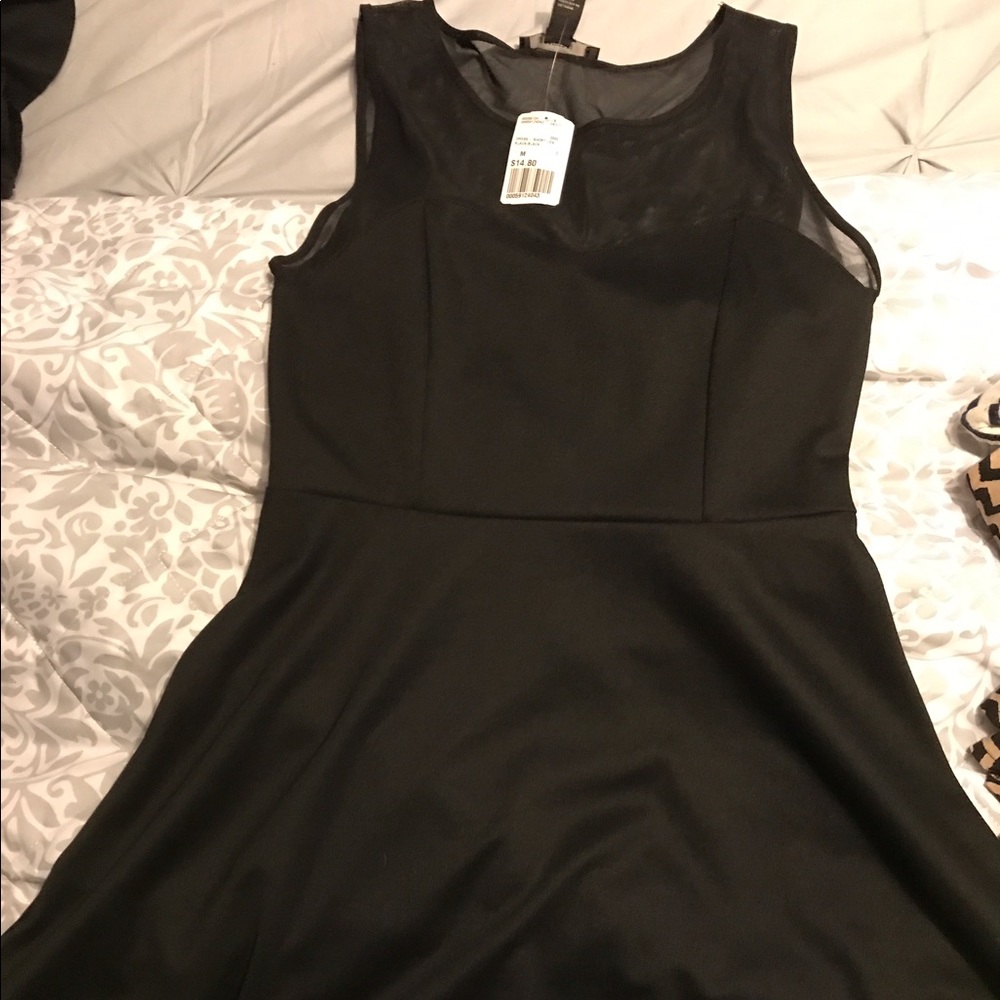 Sheer top little black dress